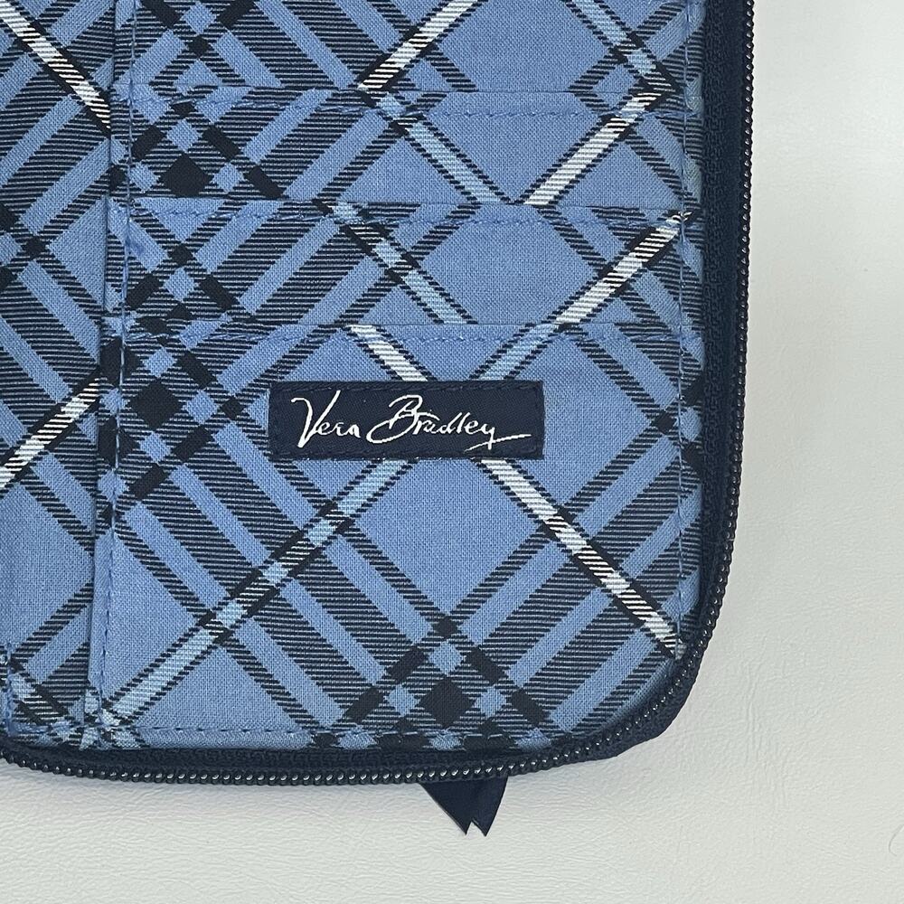 Vera Bradley Blue Paisley Zip Around Wallet Organizer Card Holder Clutch Floral - Picture 4 of 7